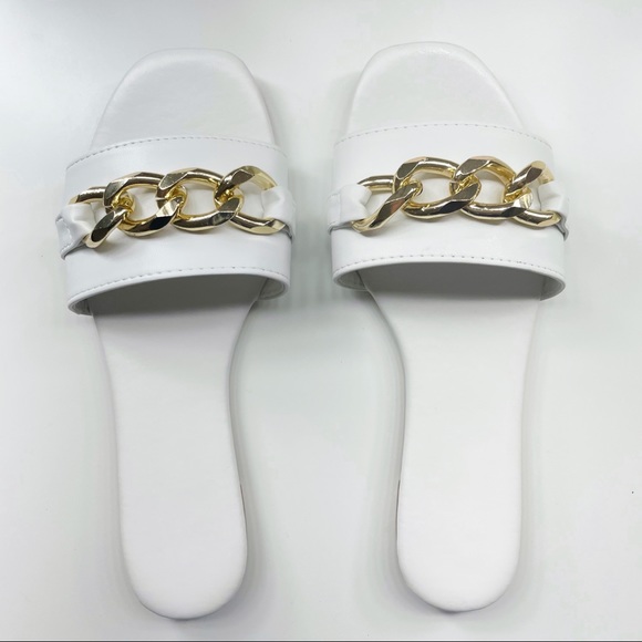 NEW Gina Chain Sandal- White - Picture 2 of 6